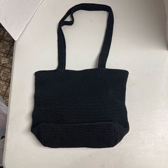 THE SAK Crossbody Crochet Shoulder Bag Black 9X4X9.5 - Picture 8 of 9